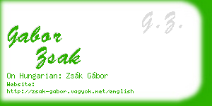gabor zsak business card