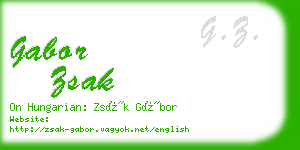 gabor zsak business card